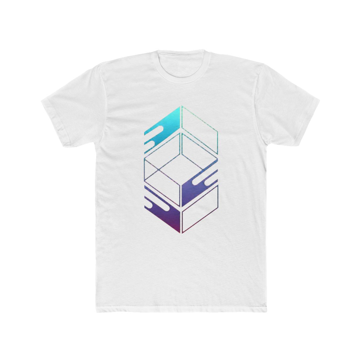 Abstract blue box T Shirt - Official t-shirts merchandise