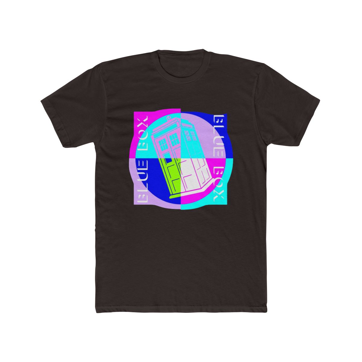 Blue Box time travel pop art T Shirt - alternate angle 2, merchandise